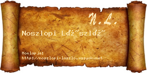 Noszlopi László névjegykártya