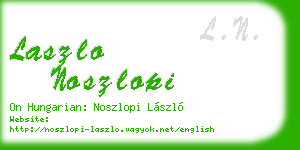 laszlo noszlopi business card
