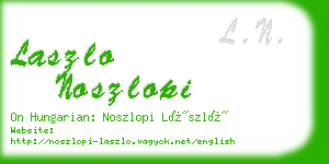laszlo noszlopi business card
